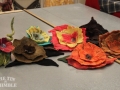 Wet felted flower by student photo