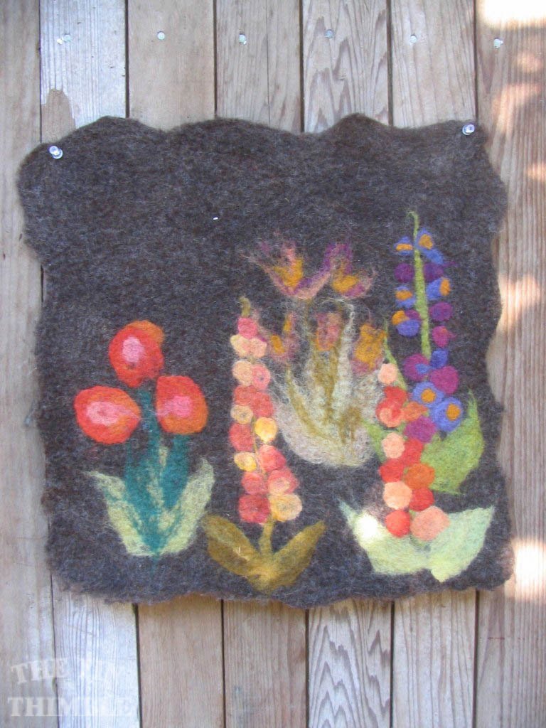 Wet Felted Table Mat by Sharon Mansfield at The Tin Thimble
