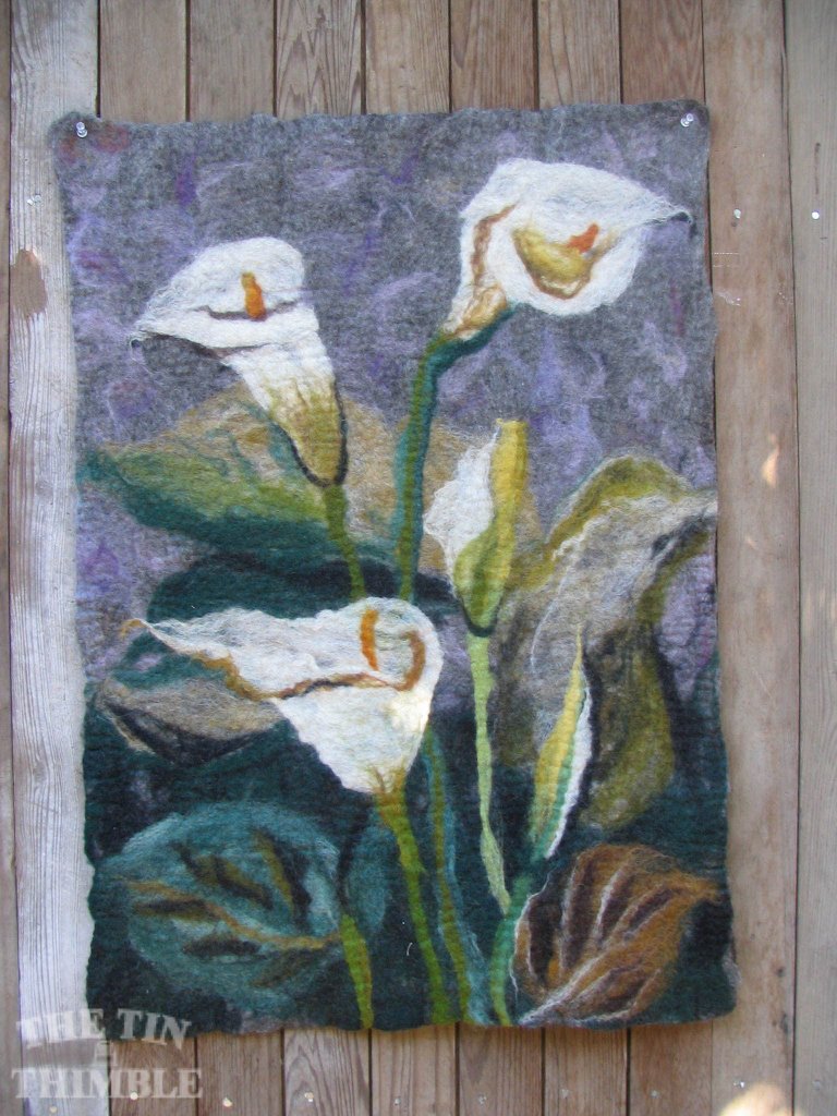 Wet Felted Wall Hanging by Sharon Mansfield