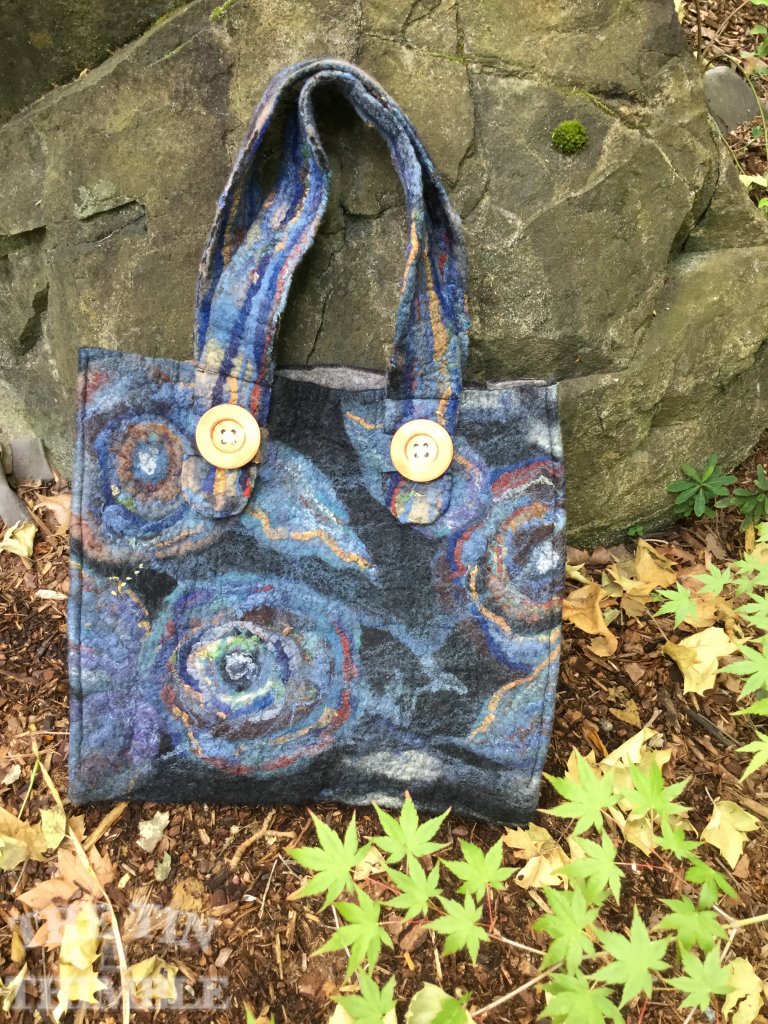 Wet Felted Carpet Bag by Sharon Mansfield
