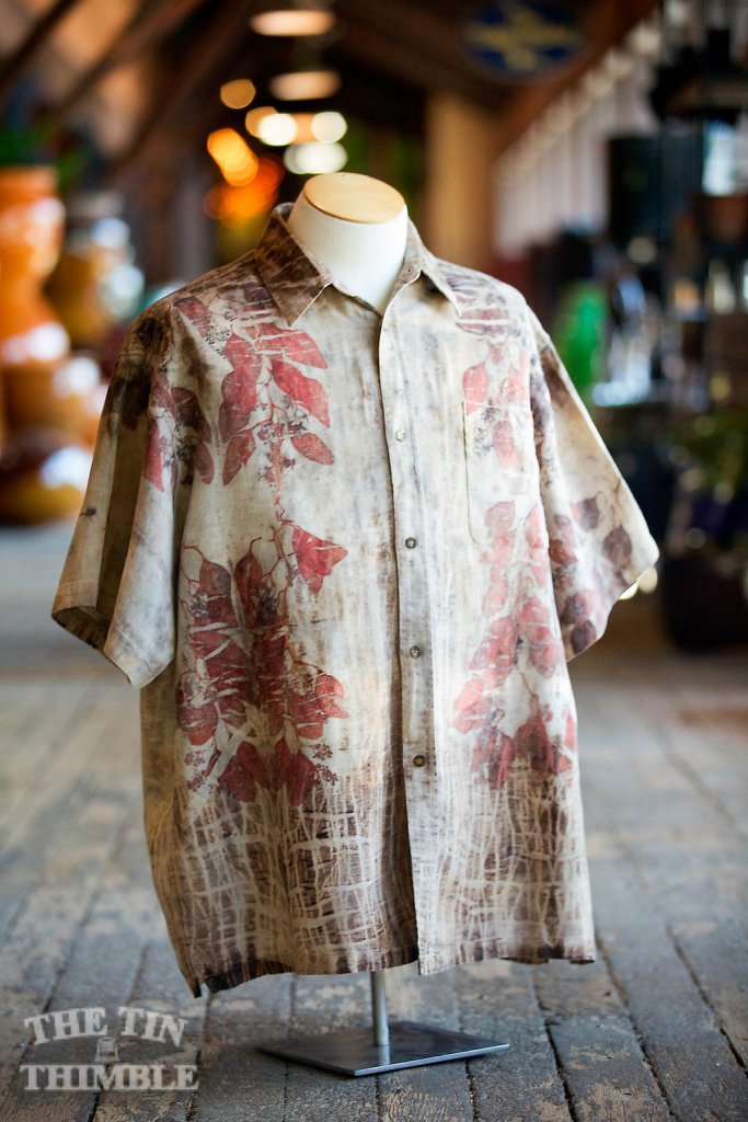 Botanical Dyed Shirt by Sharon Mansfield at The Tin Thimble