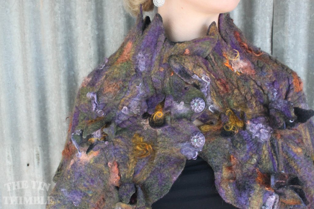 Wet Felt Capelet by Sharon Mansfield at The Tin Thimble