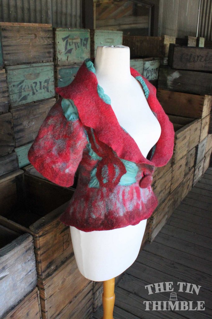 Nuno Felted Jacket by Sharon Mansfield at The Tin Thimble