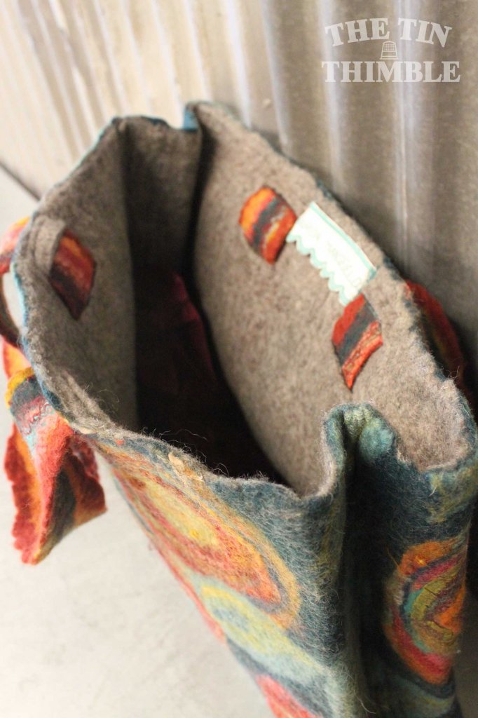 Wet Felted Carpet Bag by Sharon Mansfield at The Tin Thimble