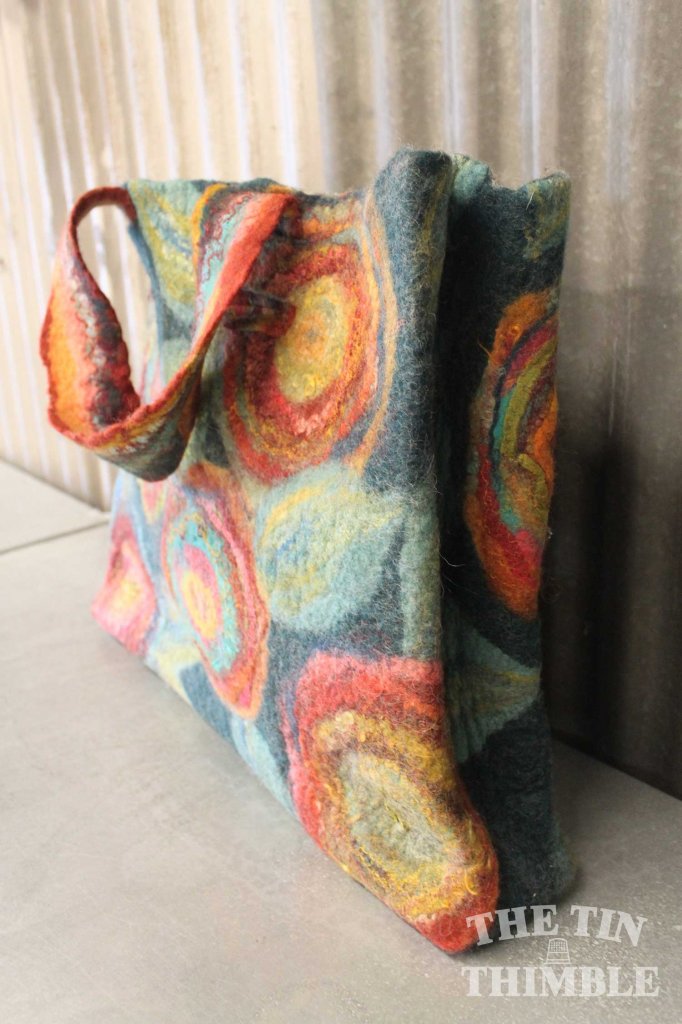 Wet Felted Carpet Bag by Sharon Mansfield at The Tin Thimble