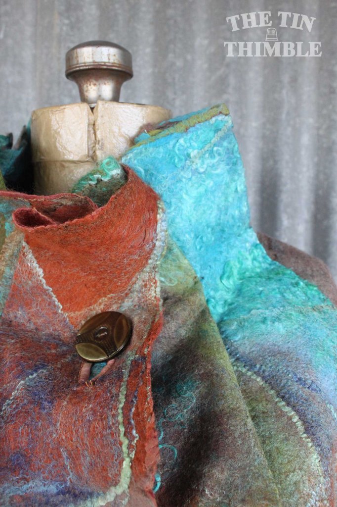 Nuno Felted Cape by Sharon Mansfield at The Tin Thimble