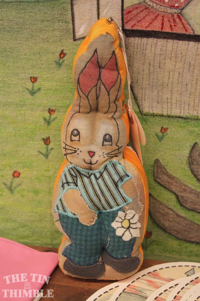 Handmade, Hand Painted, Bunny by Sharon Mansfield at The Tin Thimble