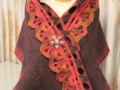 Wet Felted Scarf by Sharon Mansfield at The Tin Thimble
