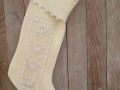 Handmade Wool & Lace Christmas Stocking by Sharon Mansfield