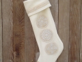 Handmade Wool & Lace Christmas Stocking by Sharon Mansfield