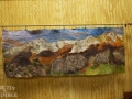 Wet Felted 'Ruby Mountains' Wall Hanging by Sharon Mansfield at The Tin Thimble