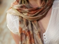 Nuno Felted & Botanical Dyed Scarf by Sharon Mansfield
