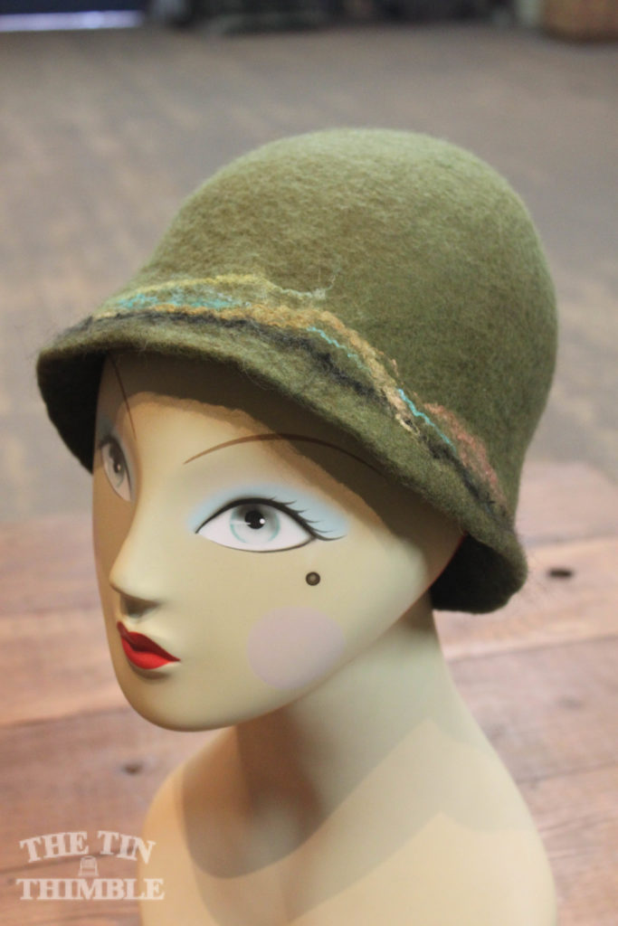 A Wet Felted Hat on a Mannequin