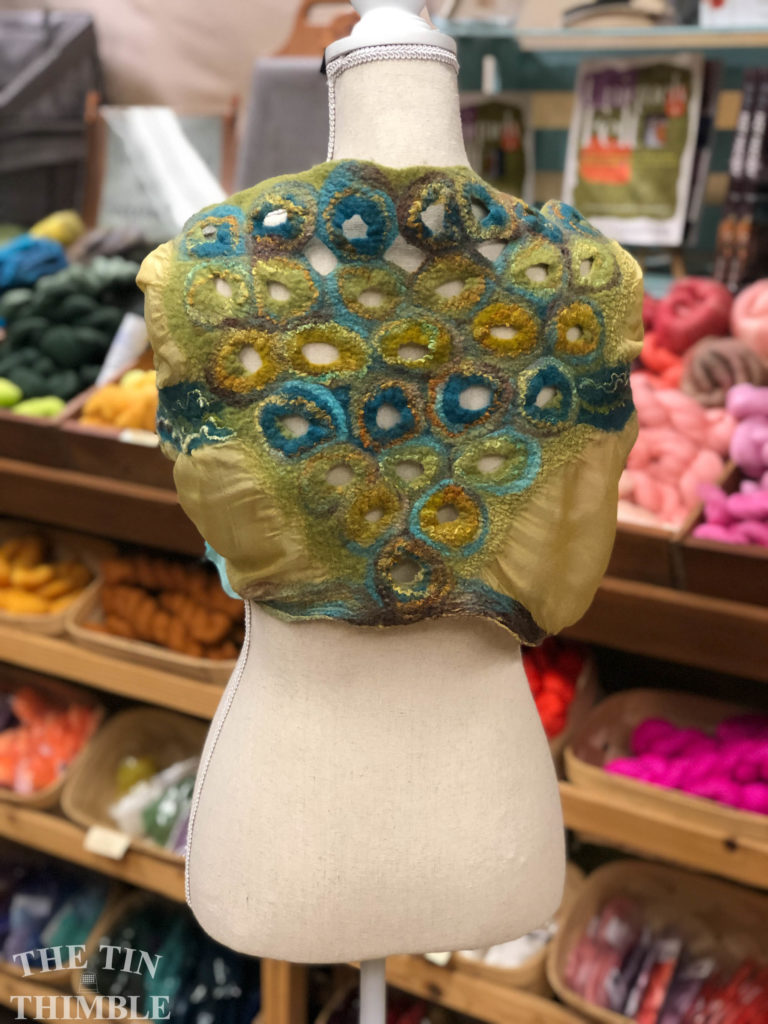 Nuno Felted Circles Scarf Workshop at The Tin Thimble