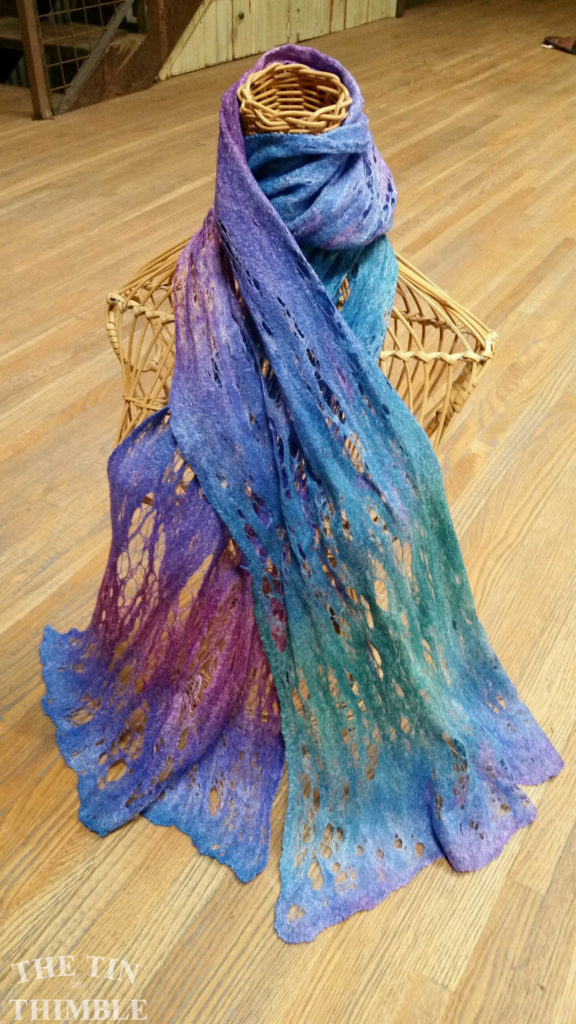 Wet Felted Nori Scarf Workshop at The Tin Thimble