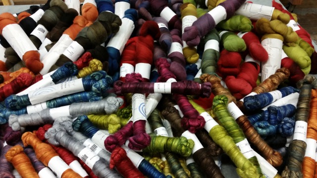 Superfine Merino Wool and Silk Roving by Leiko Uchiyama