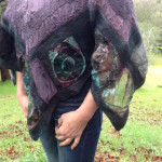 A nuno felted poncho by Lisa Classon. Workshop at The Tin Thimble
